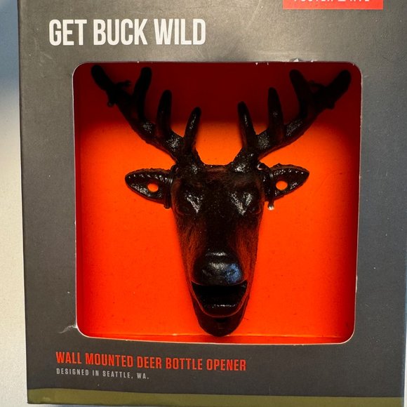 Stag Deer Head Wall Mounted Deer Bottle Opener Foster & Rye NIB - Picture 3 of 4